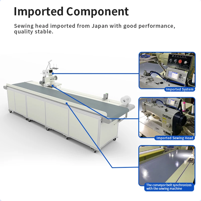 Industrial pleated lace making machine automatic double chain stitch curtain hem pleating sewing machine for curtain