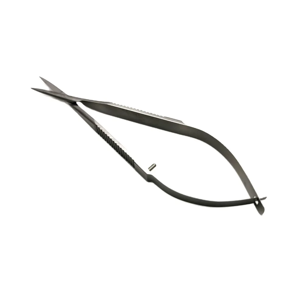 
HYTOOS Stainless Steel Scissors Squeeze Straight Cuticle Scissor Dead Skin Cutter Open Eye Microscissors Manicure Tools 12cm 