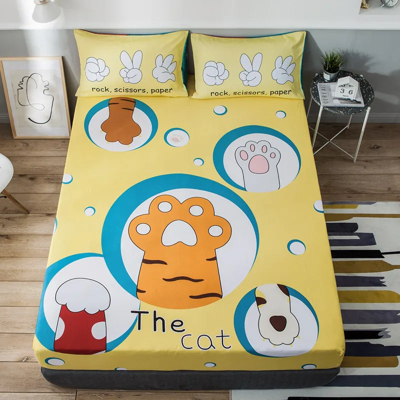  Custom print cute cartoon Waterproof crib baby quilted Mattress Protector cover