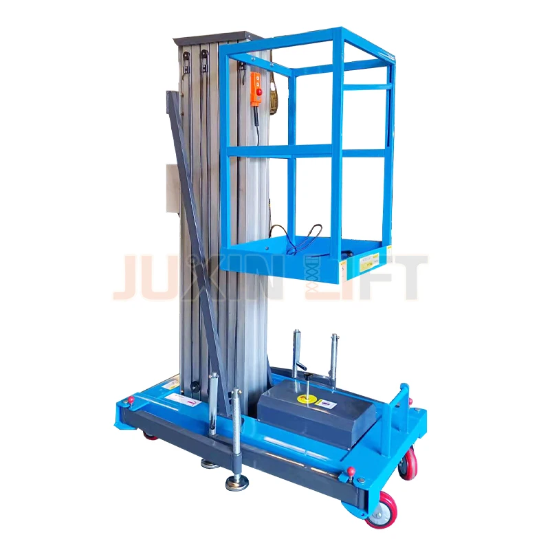 JUXIN Регулируемый лестничный подъемник из алюминиевого сплава подъемная платформа один человек ножничный для