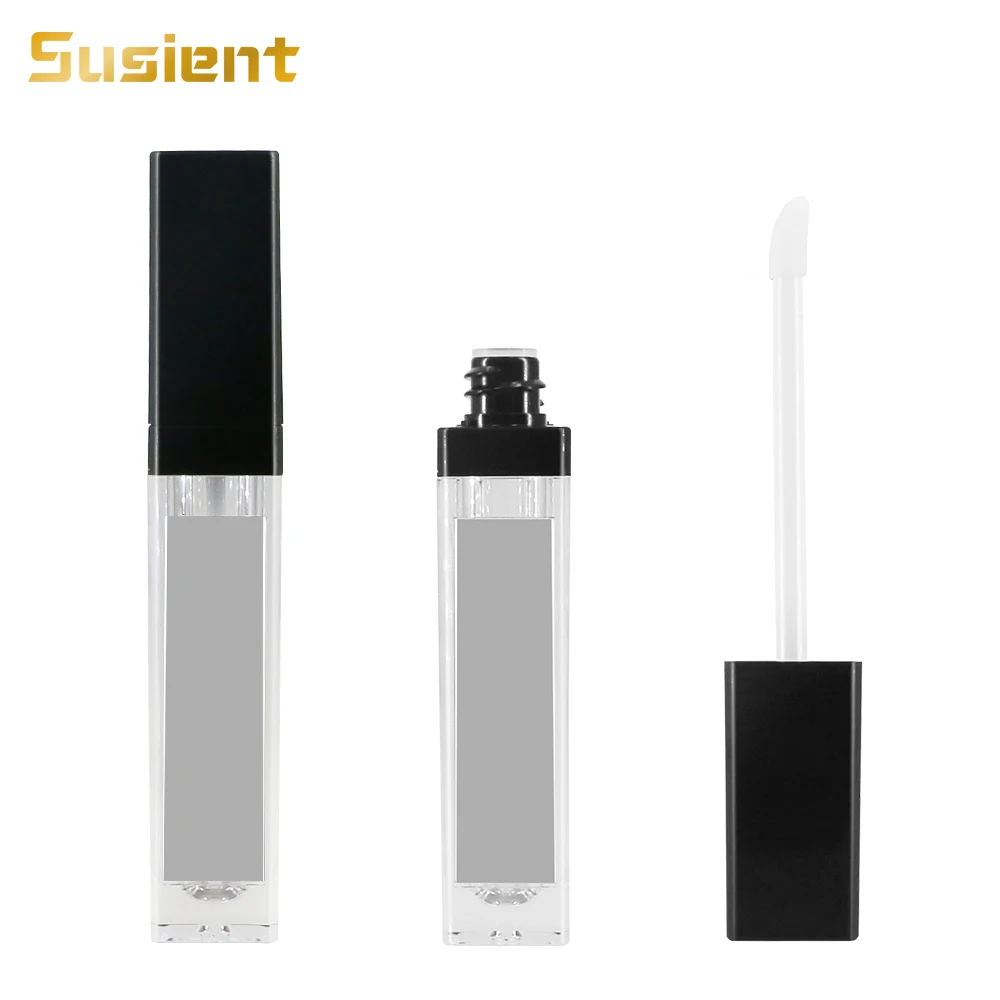 High Quality 7ml Shiny Pink LED Empty Lipgloss Tube Lipstick Tube New Square Makeup Packaging Lip Gloss Tubes