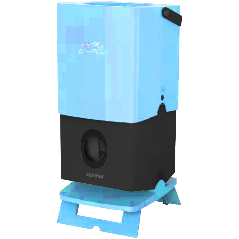 Double Fish Mini table tennis Ball Server, Multi-Rotation Multi-Drop Automatic Table Tennis Machine for Training