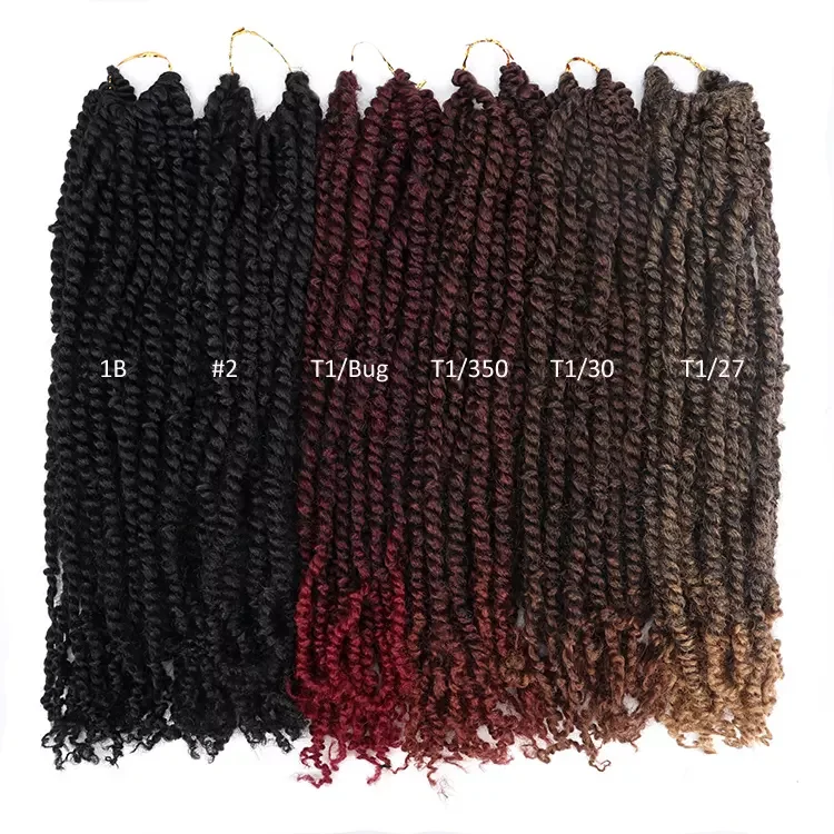 Passion Twist Hair 18inch Pre-Twisted Pre-Looped  Synthetic Crochet Hair Braids Braiding Hair Extension