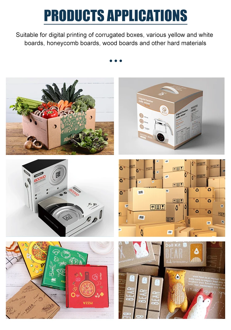 Digital single pass digital printer logo carton box packing flatbed inkjet direct to packaging printer