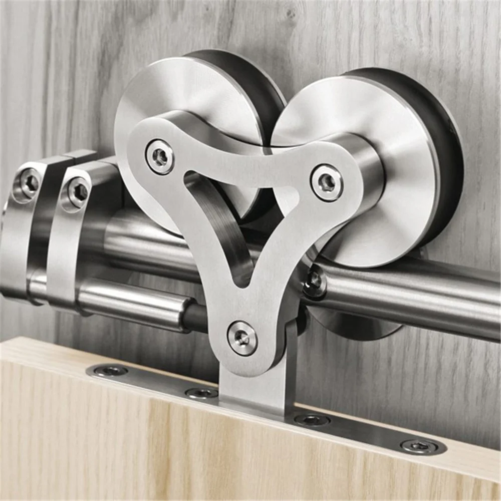 Sliding Door System Twin-Wheel Sliding Barn Door Hardware Kits Stainless Steel accessories