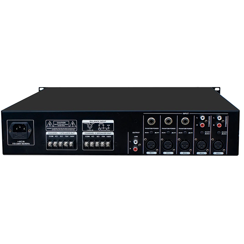 Low price factory wholesale high end shopping mall speaker use mixer amplifier bluetooth MP3 USB paging amplifier