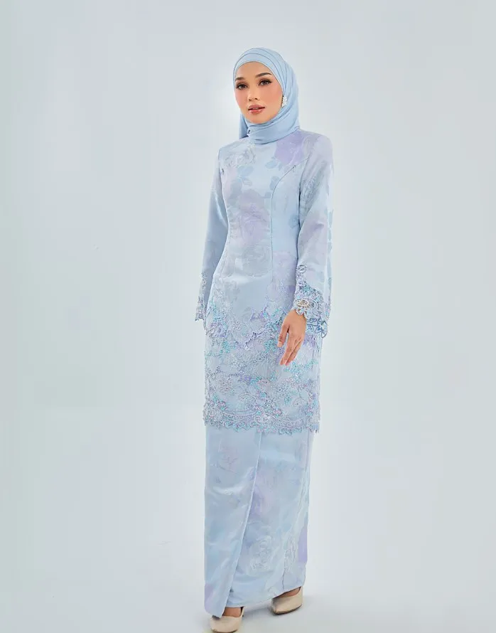 SIPO модная Индонезия Малайзия для женщин современный стиль Baju Raya Kurung Borong Kedah с 2022 принтом Официальный Kebaya