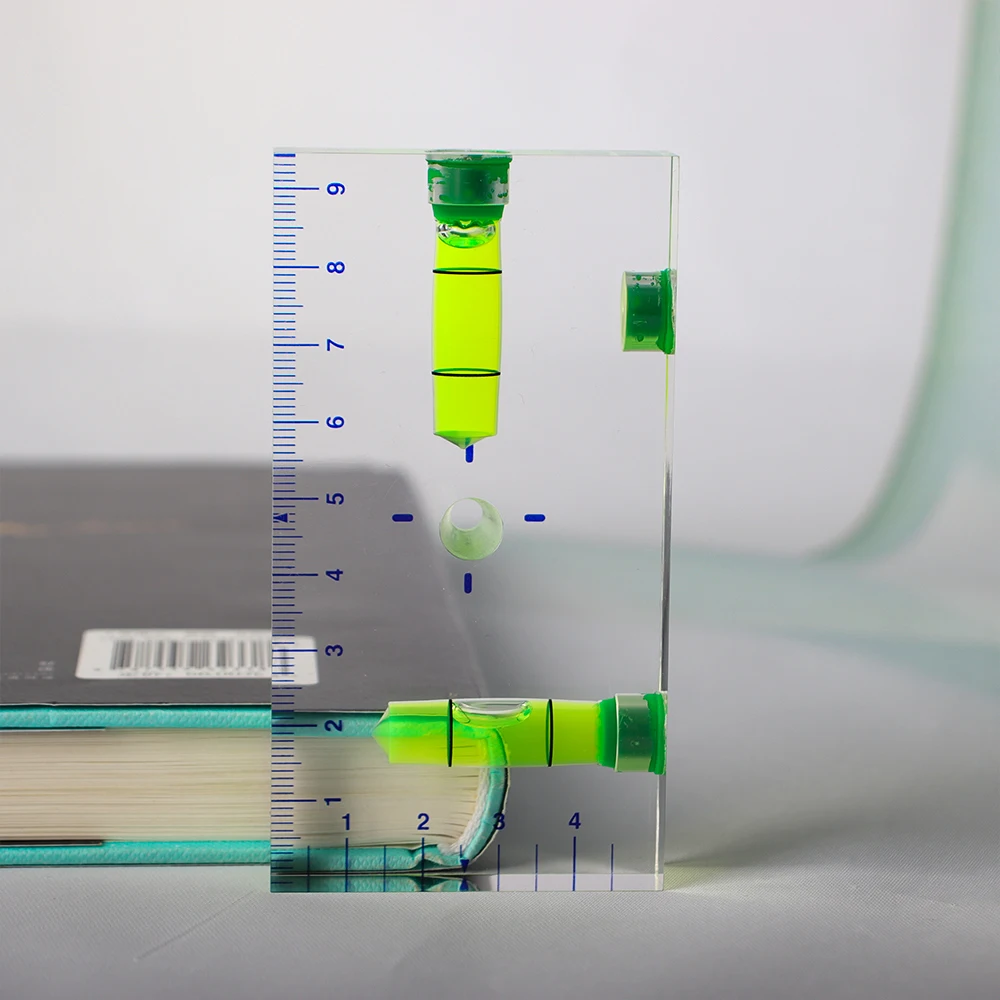 Wholesale Square Shape Custom Plastic ruler Acrylic   Liquid Oil Aqua Ruler With  Water