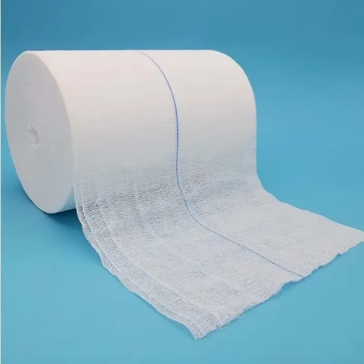 X Ray Detectable Paper Packed 36x100 Sterile Cotton Medical 4ply Absorbent Gauze Roll