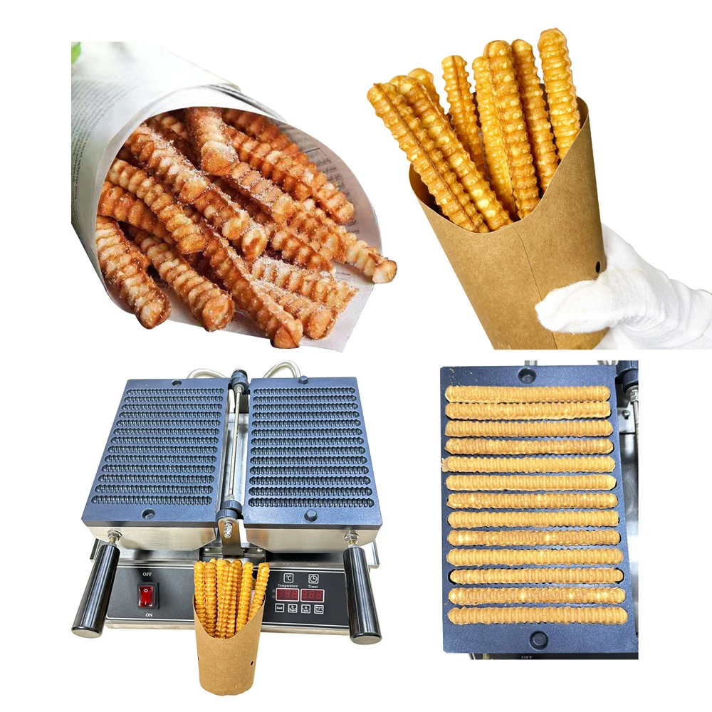 Factory Commercial Multifunction Waffle Stick Machine Lolly Potato Chip Fries Snack Machine
