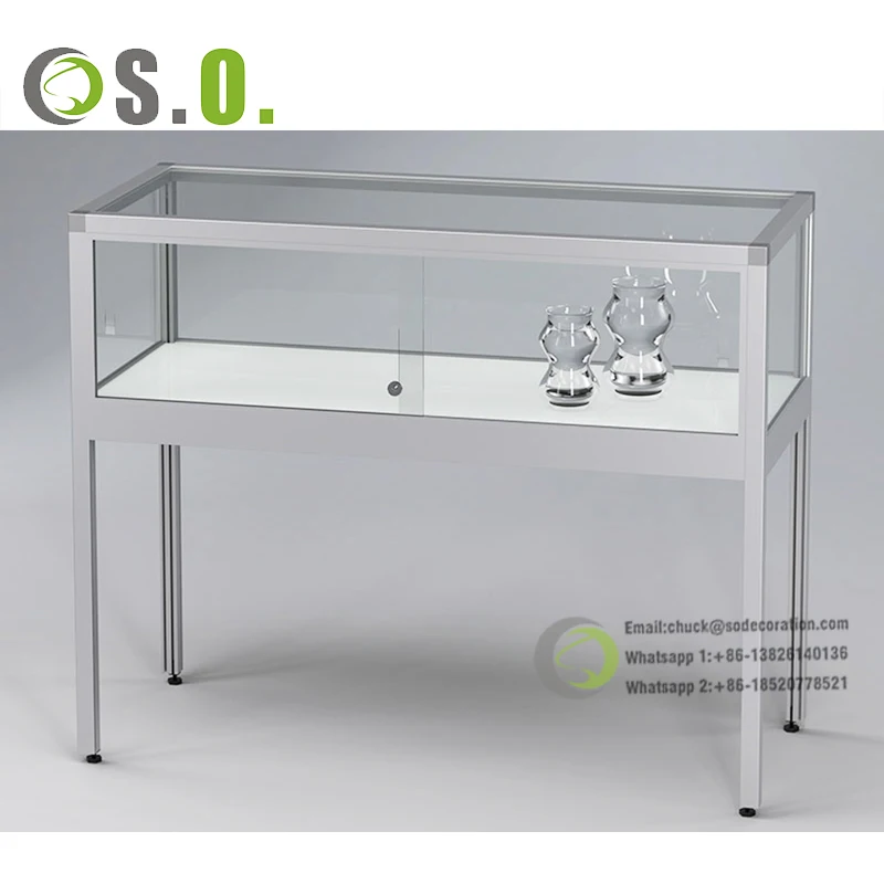 Aluminum Frame Full Extra Vision Glass Display Showcase Customized Aluminium Glass Showcase Glass Display Showcase