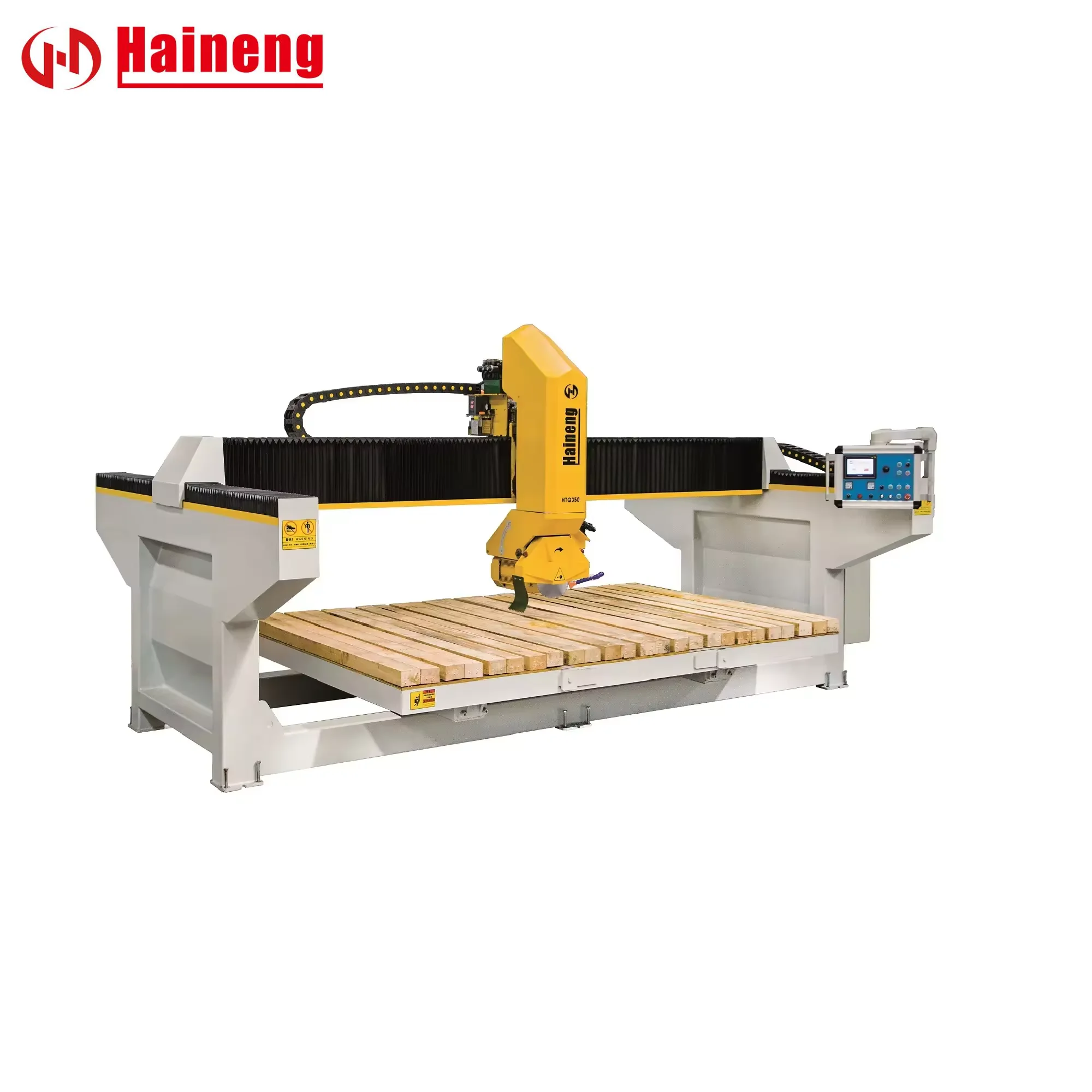 Professional mobile bridge saw adopts microcomputer control 3 axis cnc waterjet infrared bridge stone cutting machine