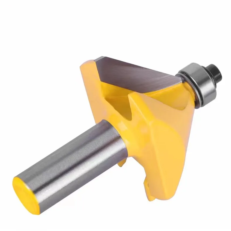 1pc 12mm 1/2 Shank 45 Degree Chamfer Bevel Edging Router Bit for Bevel Edge Wood Milling Cutter Tungsten Carbide Router Bit