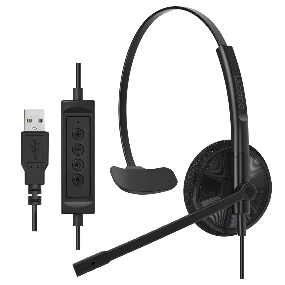 OEM One Ear Monaural Cheap USB Office Wired Headset With Noise Cancelling Microphone for Call Center