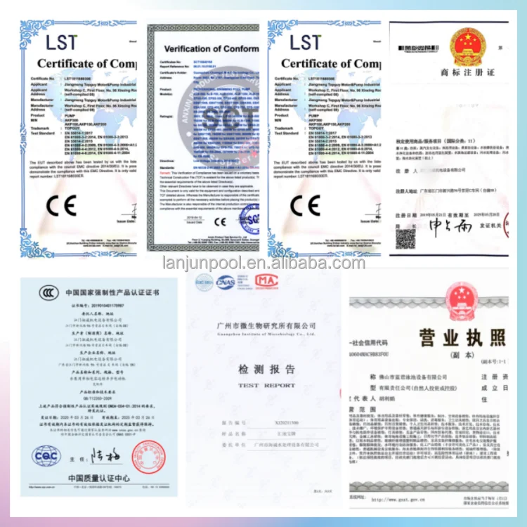 7 lanjun Certifications