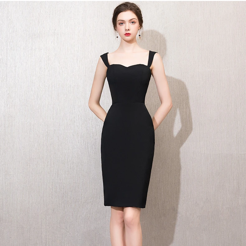 
DR88036 HOT SALES prom dresses evening dresses elegant bodycon black dress korean style 