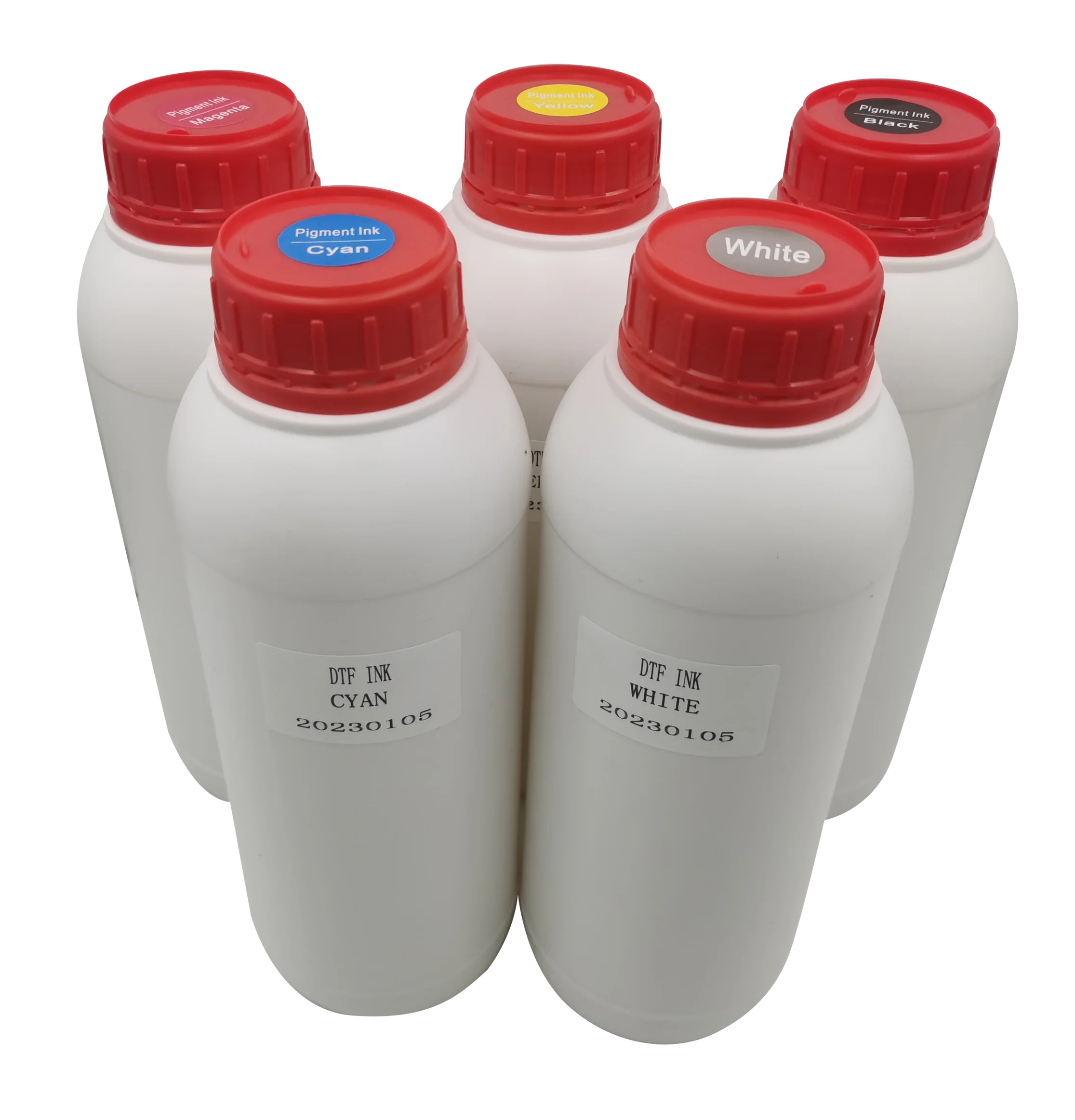 Chungkao 1L 1000 ml Premium CMYK White  UV DTF Pigment Ink for Epson XP600 L1800 DX5 i3200 White Ink PET Film Printer