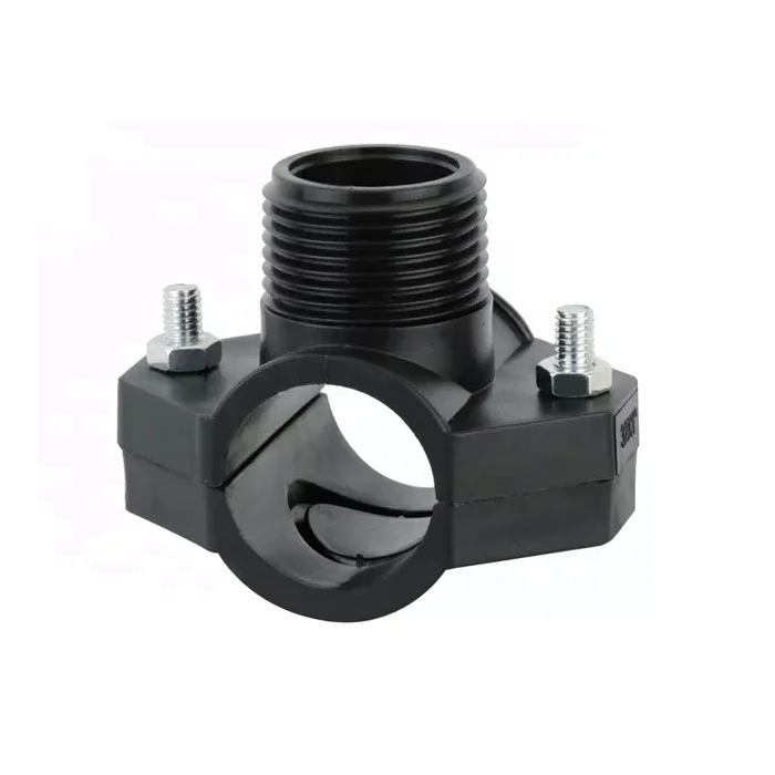 Drip Irrigation Fitting PE Pipe PP Clamp Compression Fittings Male Clamp Saddle