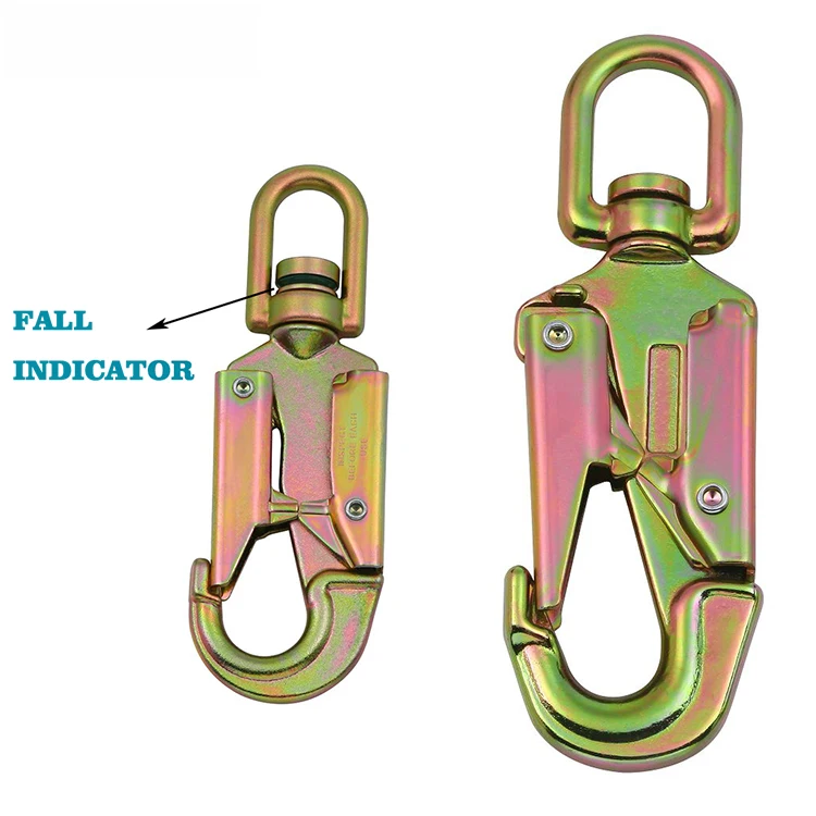 Outdoor rock climbing snap hook clip swivel Rotatable hook with safety instructions to prevent falling forclimbing