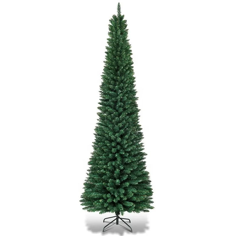 High Quality Artificial PVC PE PET Christmas Tree Slim Branches Can with Customized  Led Light for Decoration