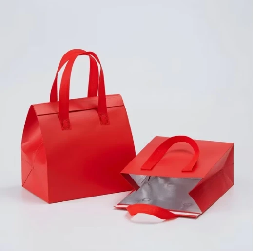 Wholesale Disposable Thermal Cooler Bags Custom Handles Durable Insulated Takeaway Hot Cold Food Delivery Reusable Restaurants