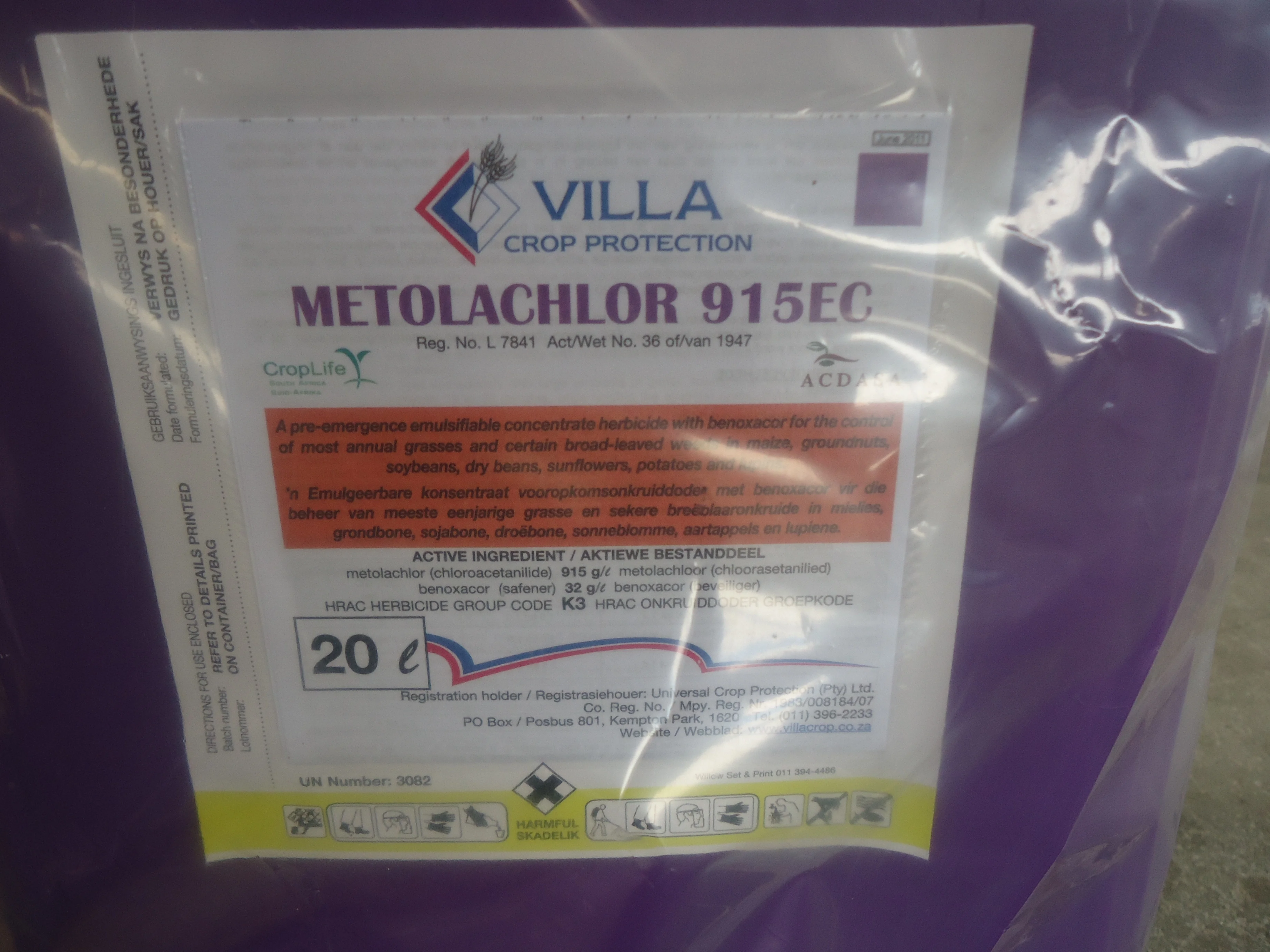 
Metolachlor S-metolachlor 960g/L EC Preemergent Herbicide 