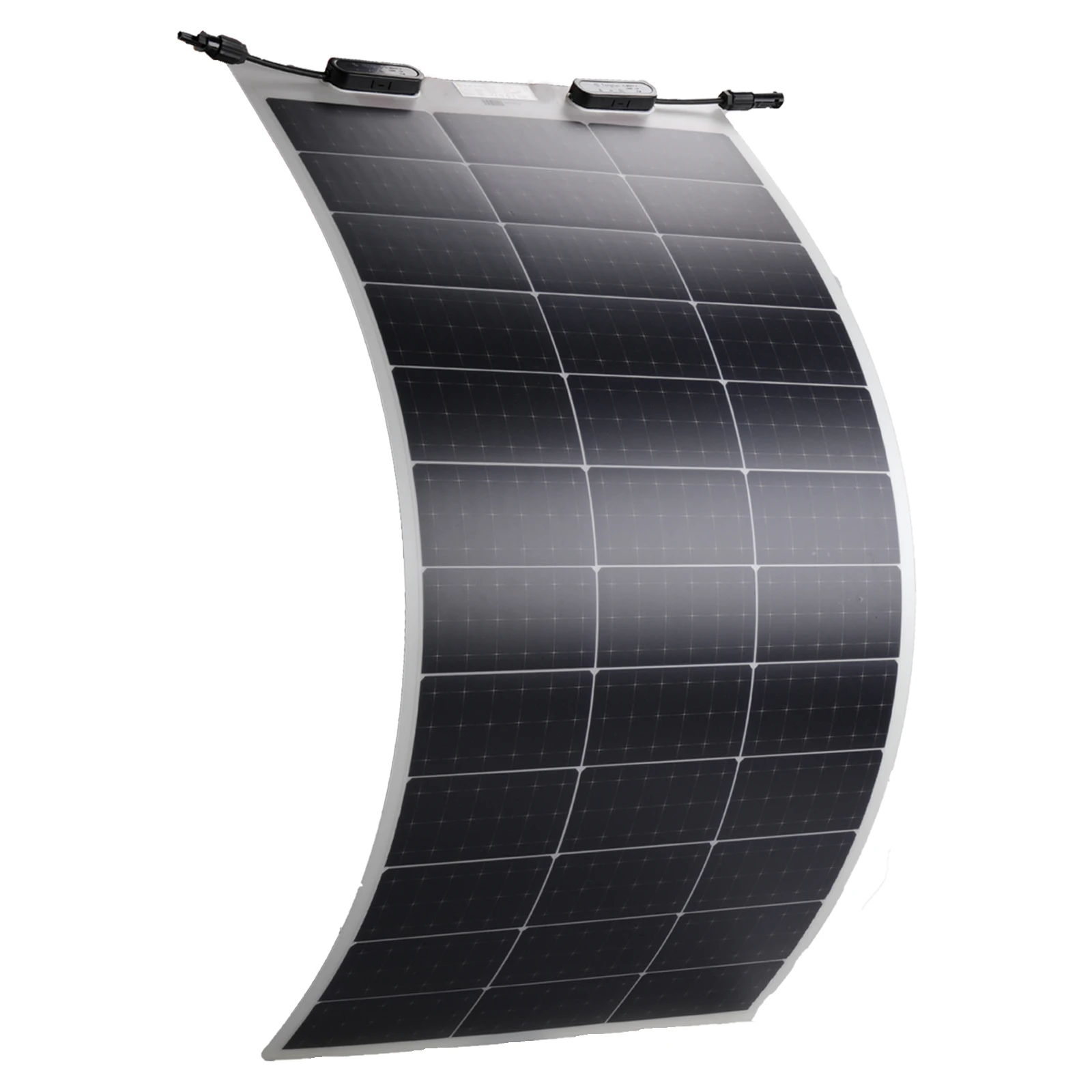 Flexible Solar Panel 100W 24V/12V Monocrystalline Bendable for RV Boat Cabin Van Car Uneven Surfaces