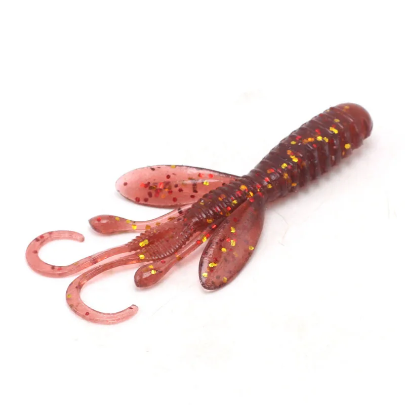Yoshikawa 6pcs/lot  6.6g 10cm Soft Fishing Bait 10 colors bait wholesale high quality soft lure for Perch Bass shrimp lure