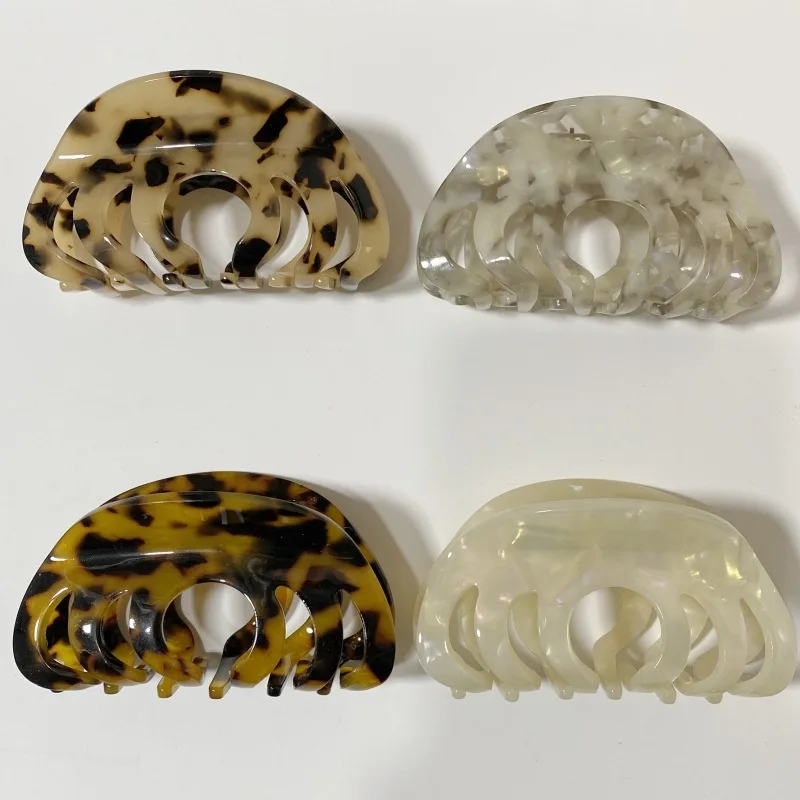 5cm small chess checked plastic square hair clamp strong hold checkered PVC acrylic acetate hair claws clip checker hair claw