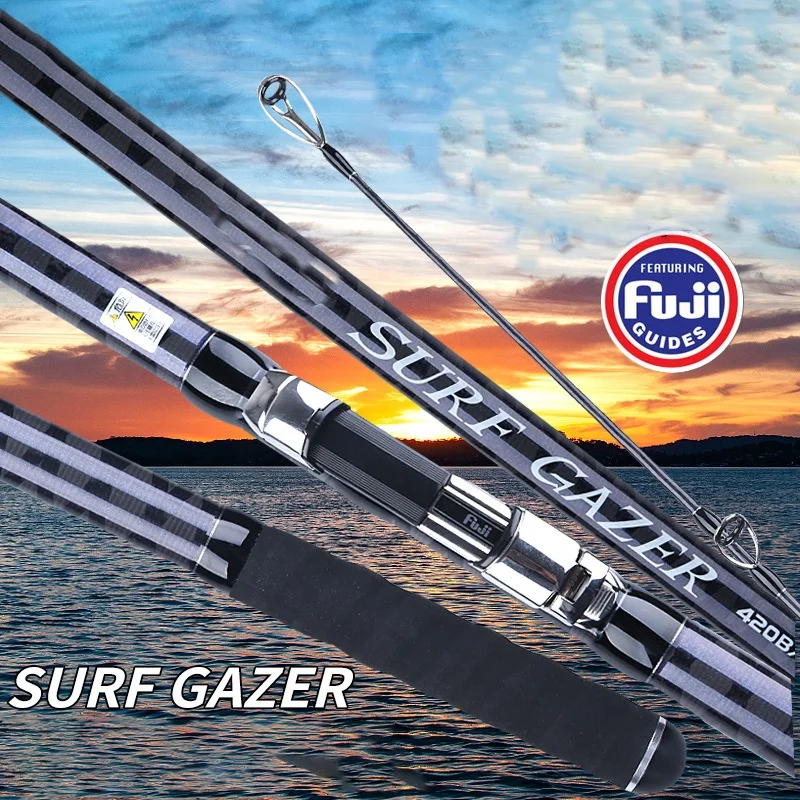 FJORD Customized Carbon Telescopic Fishing Rod 4.2m 4.5m High Strength for Beach & Lake Jigging for Carp & Bass Species