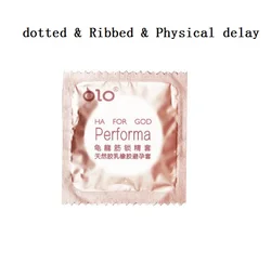 Бесплатная доставка, презервативы OLO в горошек, 360 шт., презервативы с ребристой задержкой, интимные изделия без одежды для мужчин, натуральные мужские презервативы китайского бренда