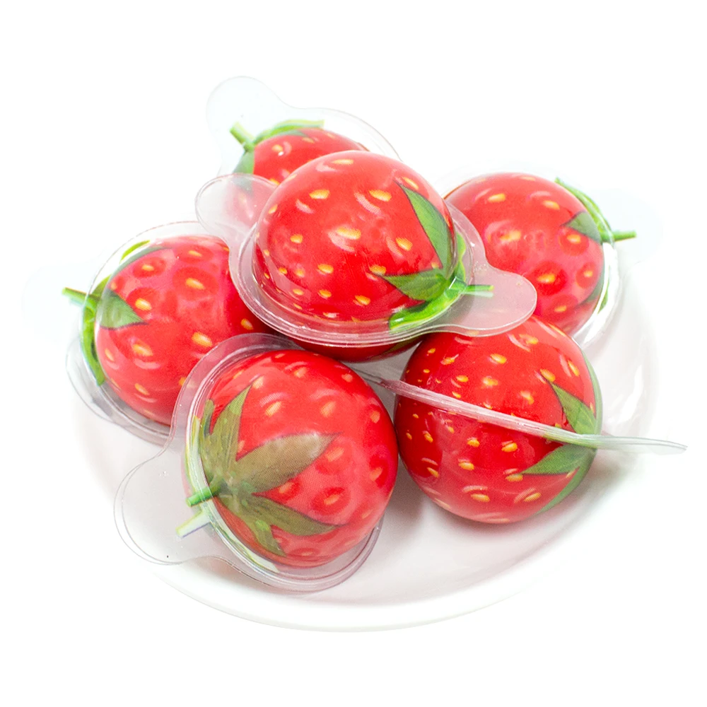 4D Fruit Gummy Strawberry Burst Fruity Snacks Jelly Filled Gummies Candy Soft and Chewy Candy