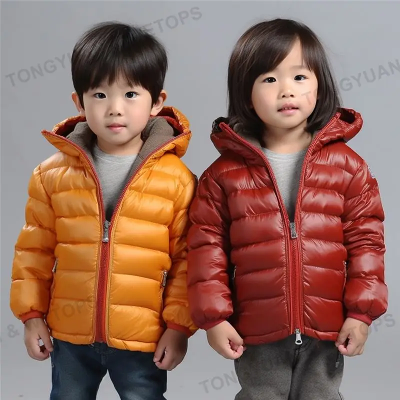 Custom Apparel Children Jackets Winter Spring Fall Coat Toddler Outerwear Boys Girls Kids Hood Down Jackets Kids Teenage Coat