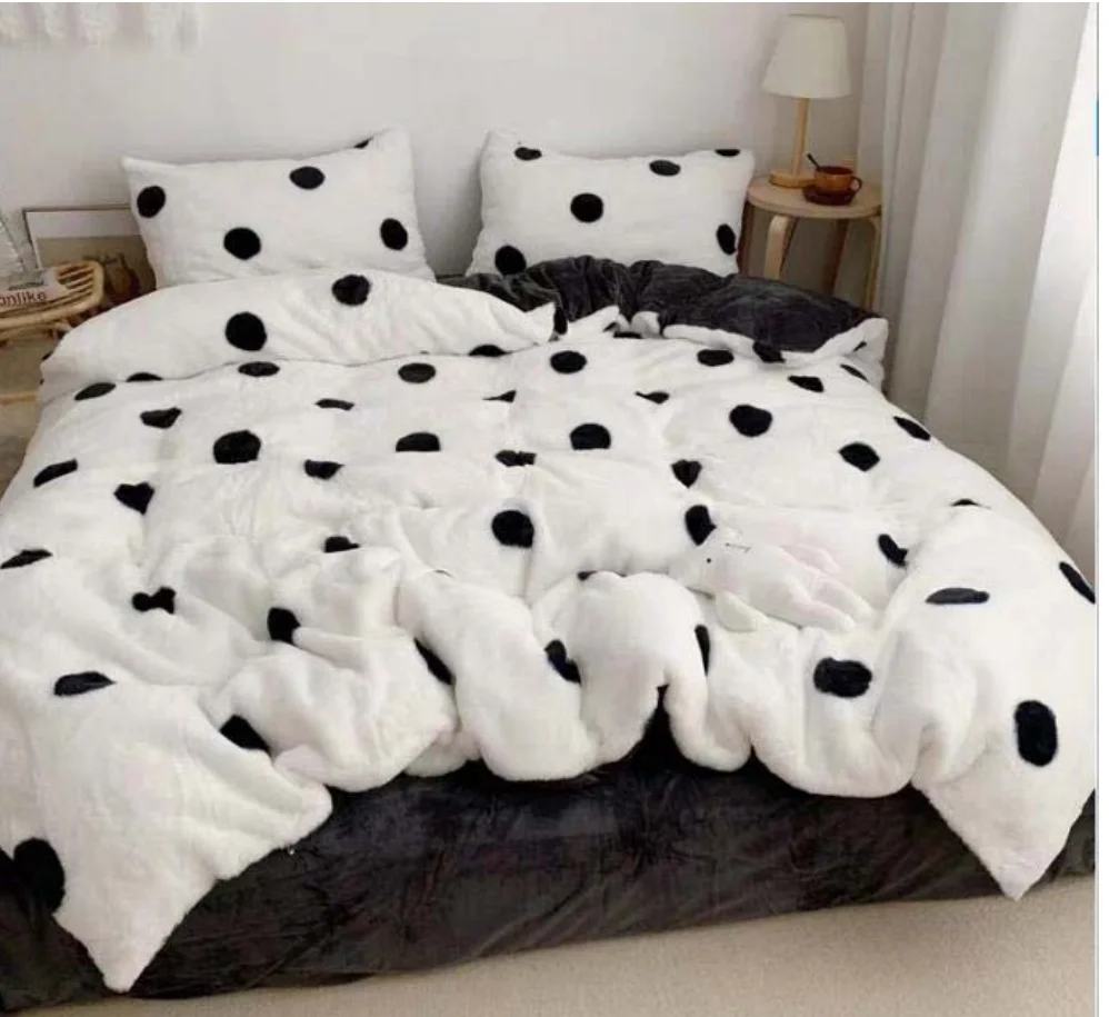 
Conjunto De Cama Velvet Flannel Duvet Cover Bedding Set Bed Sheets 