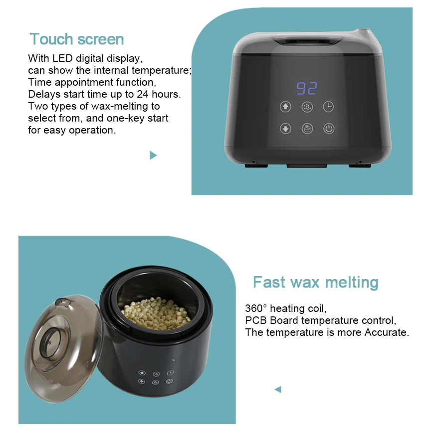 Factory direct non-stick pan waxing kit wax warmer hair removal kit with  4 bags Hard Wax Beans and 20 sticks