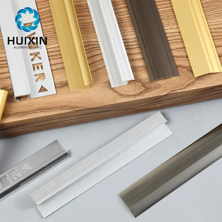 Shiny Surface Tile Edge Accessories Aluminium Tile Trim Corner Profile