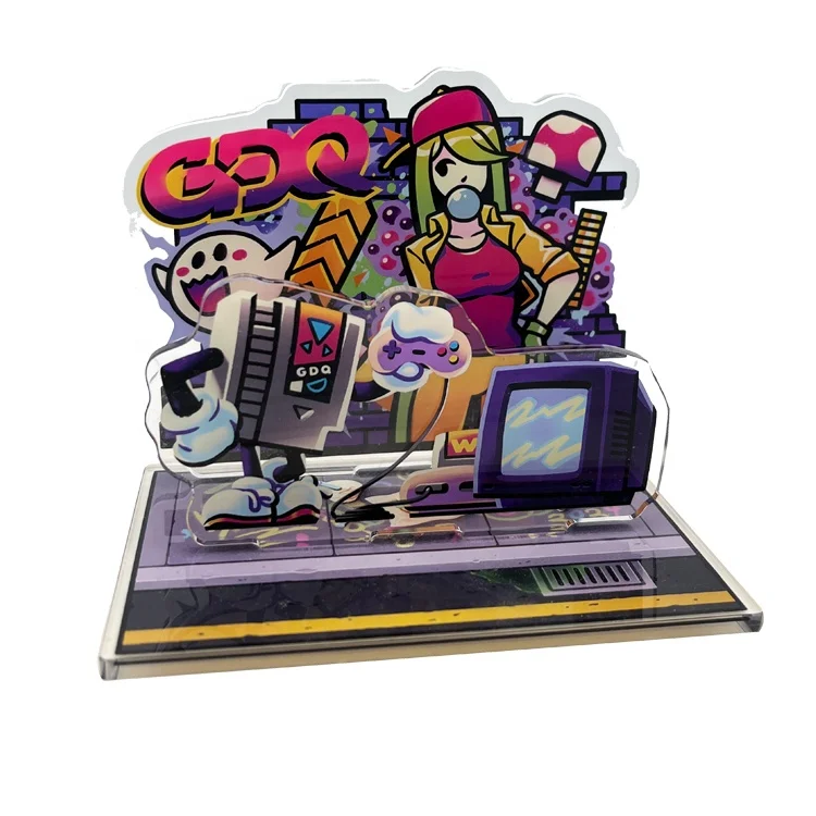 Oem Logo Ferris Wheel Custom Clear Acrylic Standee Wholesale Printing Cartoon Transparent Standee For Promotional