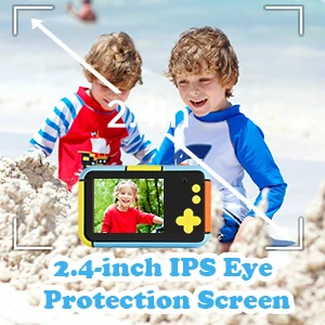 Christmas Birthday Party Gifts 2.4in LCD Screen 1080P HD Dual Lens Selfie Video Camera Children Digital Video Camcorder Camera