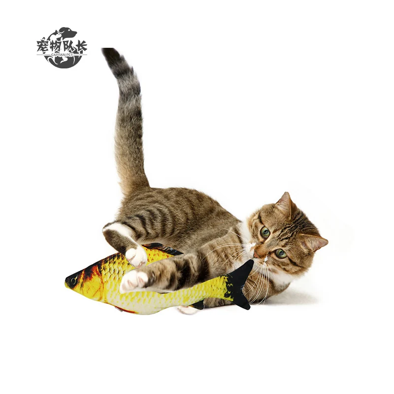 
Interaction Funny Toy Catnip 3D Printing Simulation Fish Cat Chew Toy For Pet 