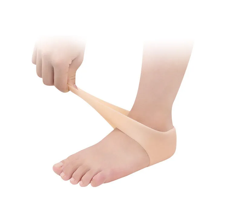 F0150 Hot High Quality Eco-friendly Silicon Heel Protector Anti-slip Maintenance Gel Foot Cushion Heel Skin Moisturizing Socks