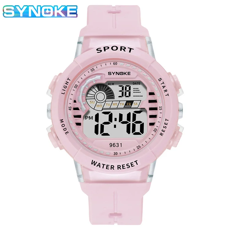 SYNOKE 9631 Fashion electronic Watch For Boys Girls Customized Design Bracelet Kids Waterproof Digital Led Watch Kids Led