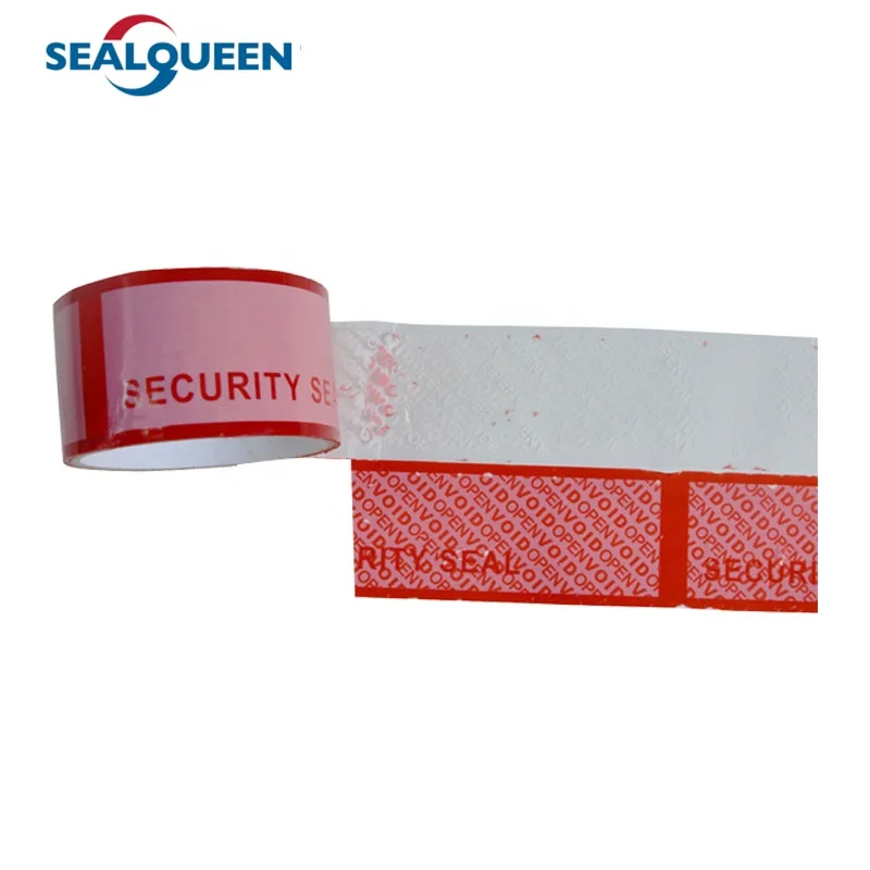 Factory Supply Self Sealing Void Tape Serial number Printed Tamper Evident Void Carton Seal Security Packing Tape