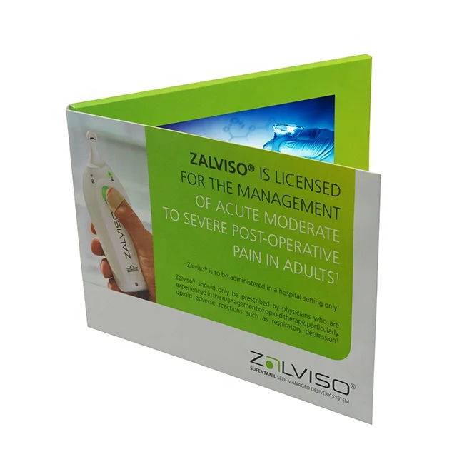 Advertising promotion display video brochure a4 recordable video greeting card 4.3 5 7 inch digital lcd screen video postcard