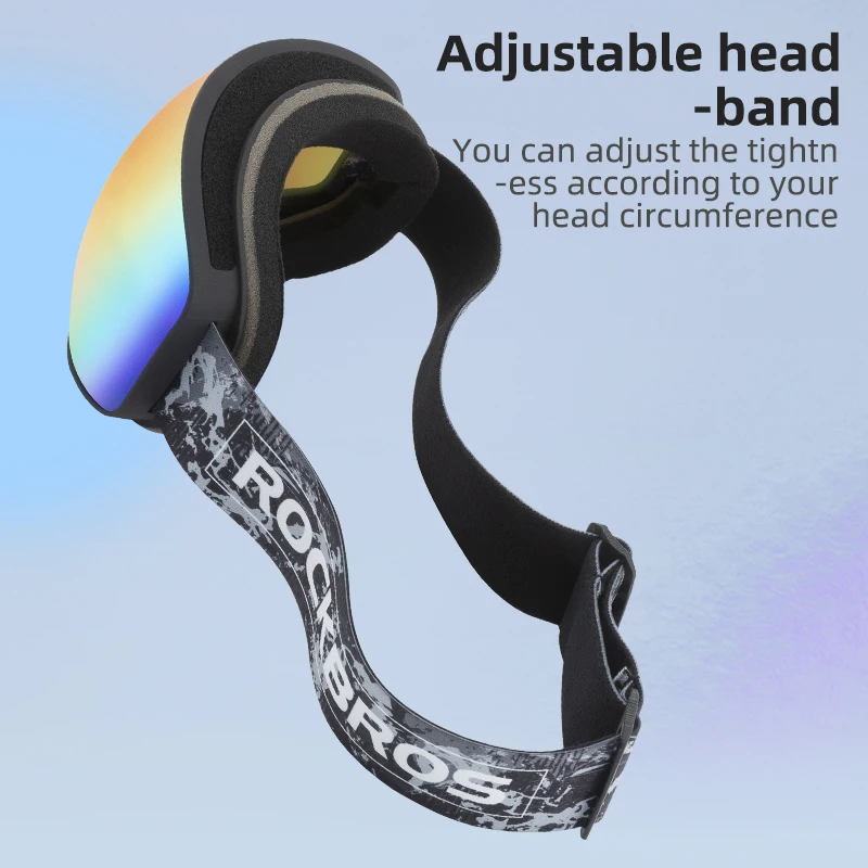 ROCKBROS Ski Glasses Snow Goggles for Kids Adult Double Lens High Quality Ski Polarized Anti-fog Snowboard Goggles
