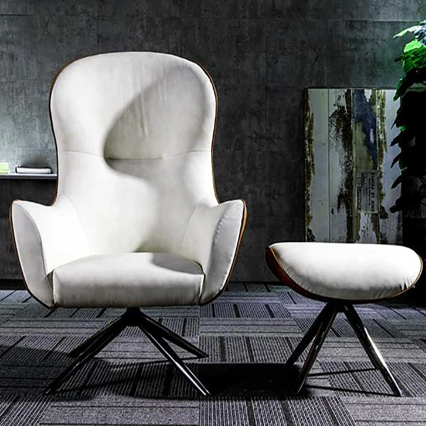 2020 new Modern creative design colorful high heel shoe shaped matching footstool rotate furniture lounge chair