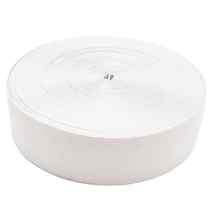 High elasticity crochet knitted elastic band black and white custom wide knitted elastic bands for garment