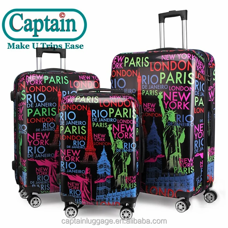 
Customized Personal Pattern Carry-on Luggage Waterproof ABS+PC Printing Hard Shell Suitcase Valise 