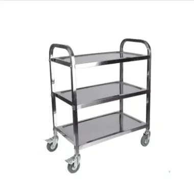 Hot Sale Stainless Steel 3-Tier Hotel Restaurant Service Cart Food Trolley Cart