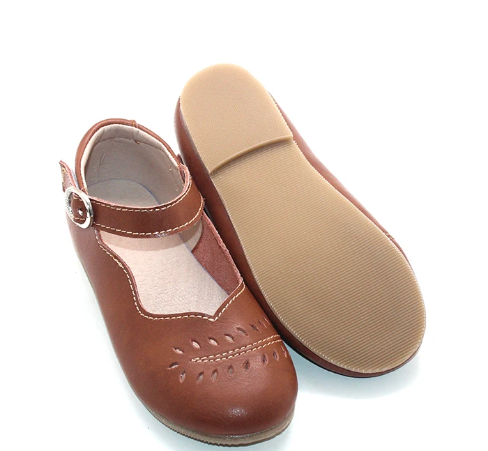 smooth vegan leather cut out baby girl boutique mary jane kids shoes for toddler girl hard sole