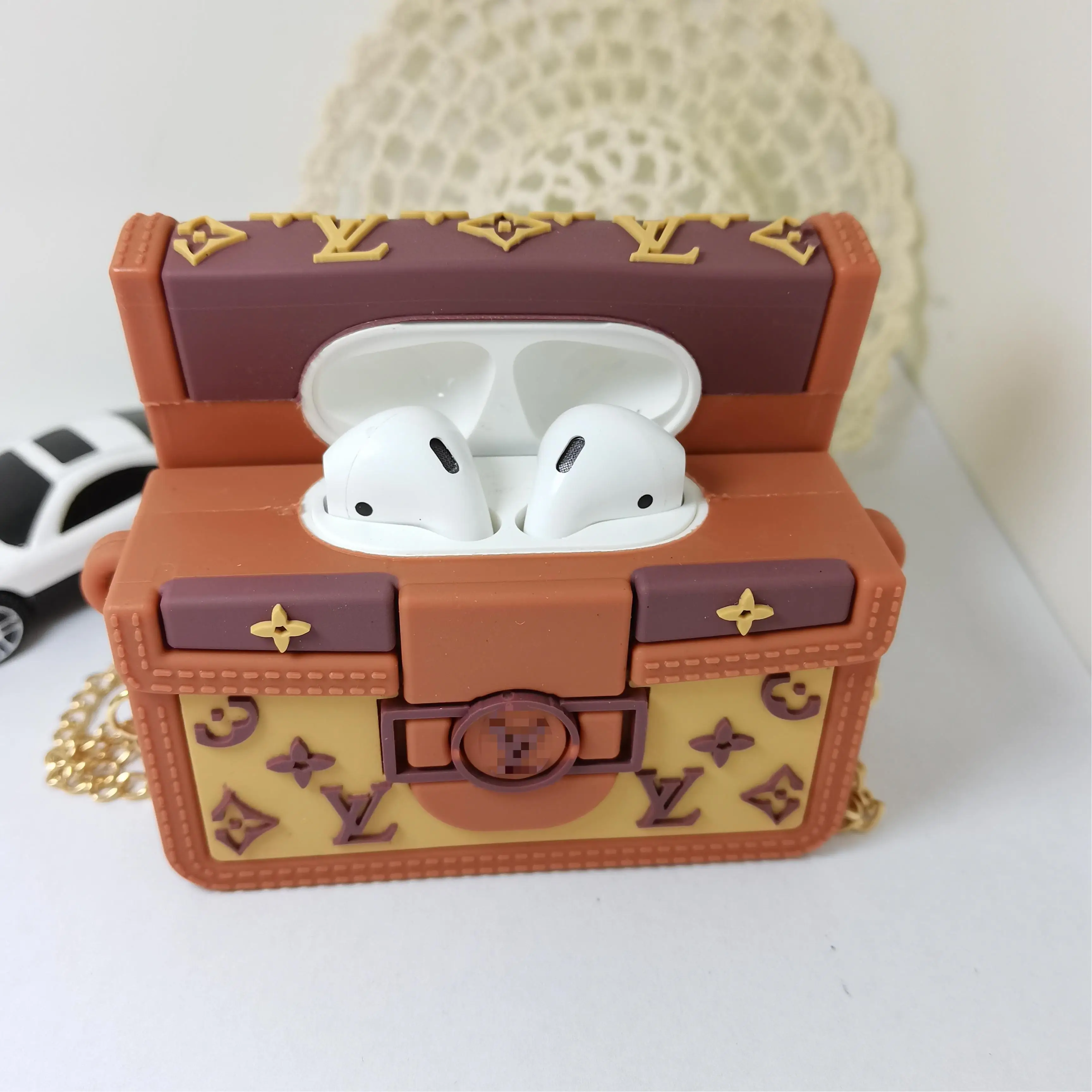 Чехол для airpod от превосходных дизайнеров роскошный 3d чехол обуви с изображением еды и мультяшного костюма 1/2/3